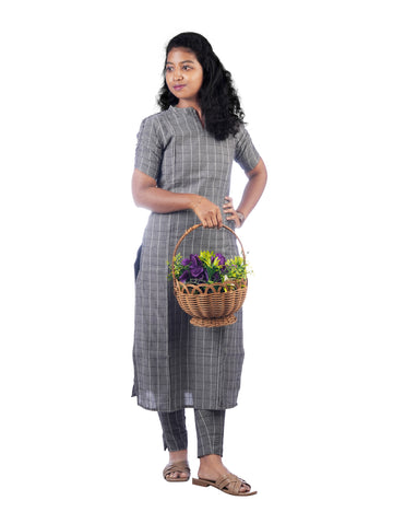 GREY CHECKED SMERA CO-ORD SET