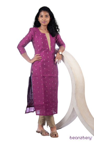 MAGENTA RAWSILK AARNI KURTA SET 2PC