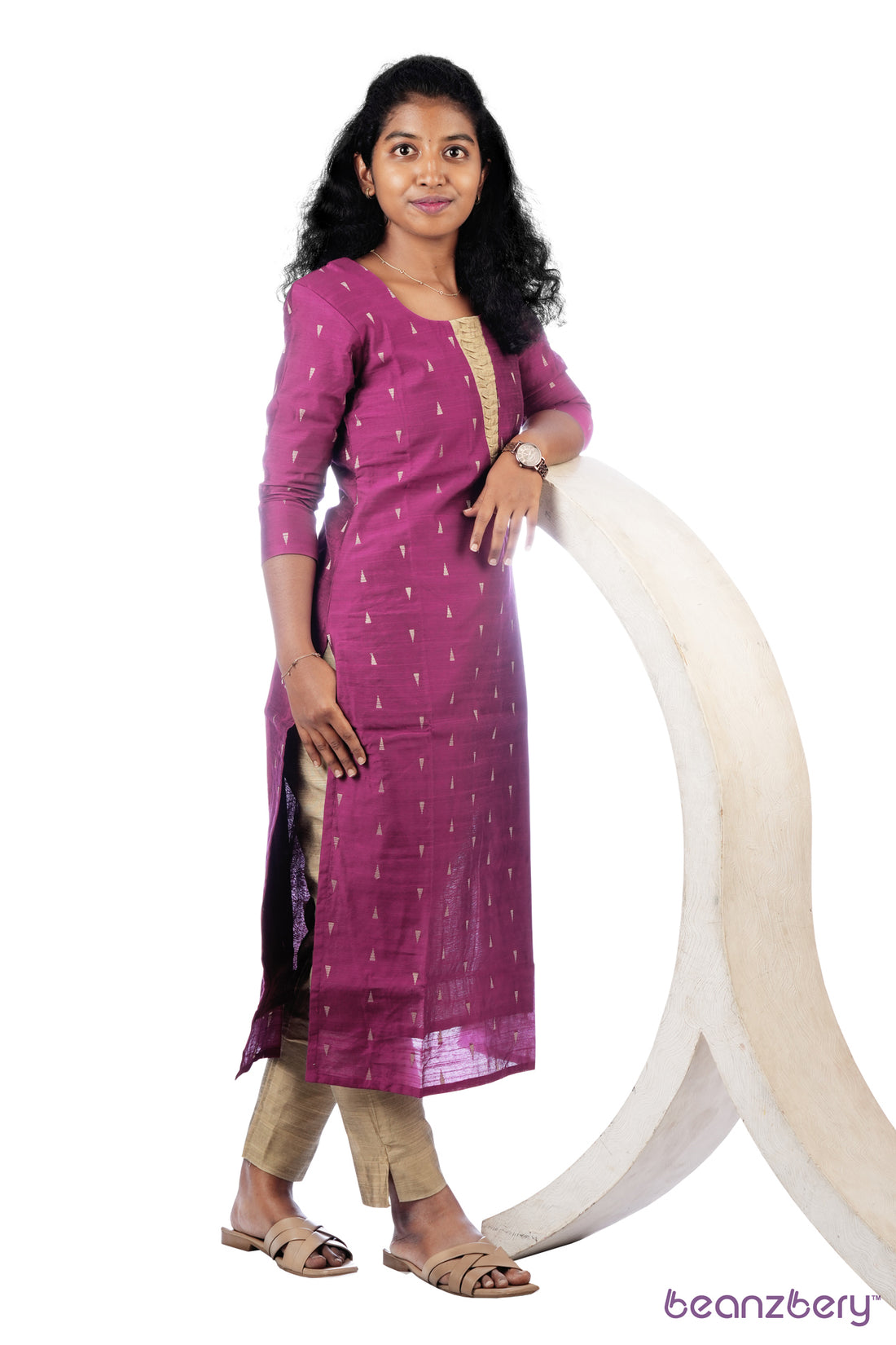MAGENTA RAWSILK AARNI KURTA SET 2PC
