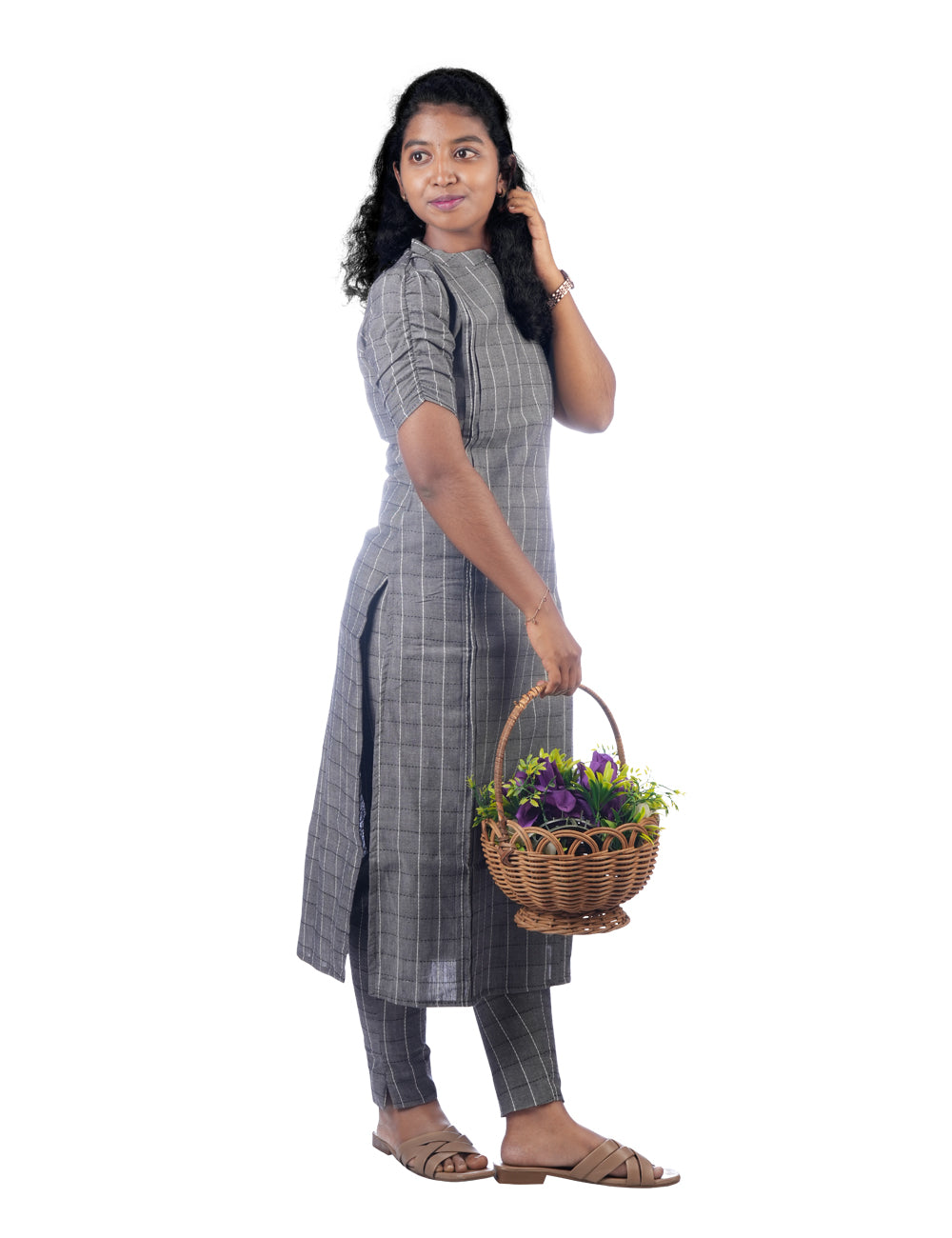 GREY CHECKED SMERA CO-ORD SET
