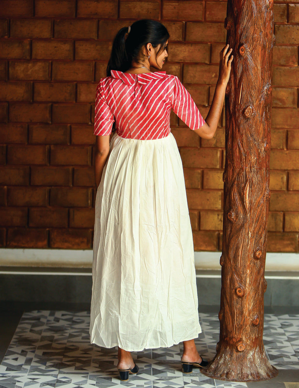 Zerina Kota Roman Silk Frock Dress for Women