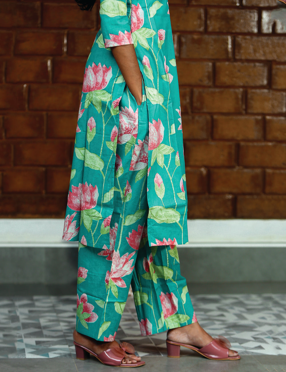 Zyvana Floral Cotton Co-Ord Set for Women