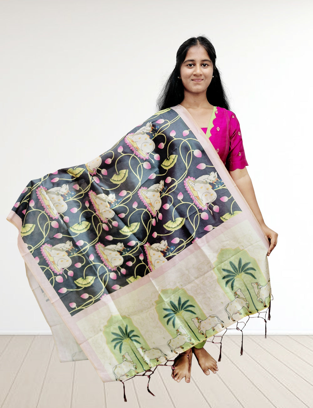 Pink Printed Kurti with Printed Dupatta & Pants – 3 Piece Ethnic Set
