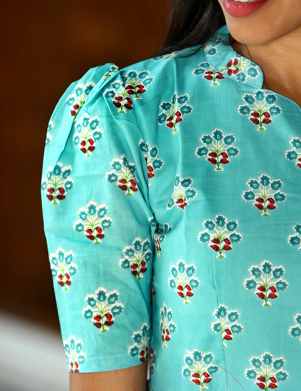 Aqua Neera Cotton Printed Maxi Dress for Women
