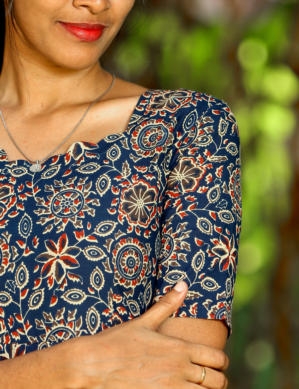 Navy Zafira Flared Maxi Dress for Women