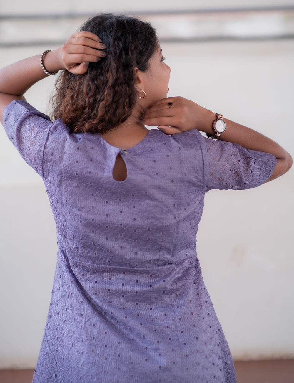 LAVENDER HAKOBA NAYRA A-LINE MAXI DRESS