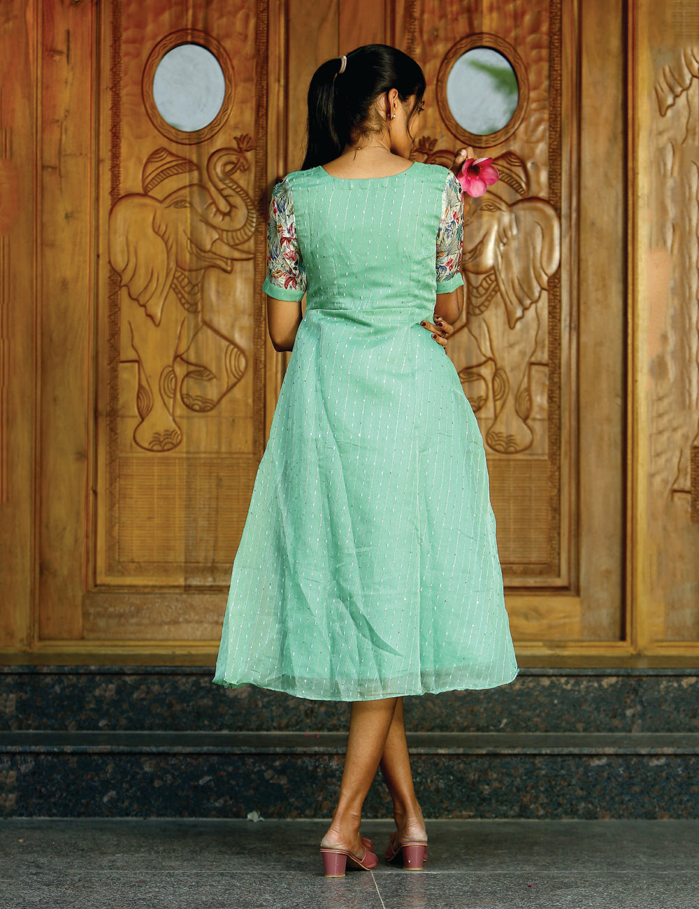 Light Green Liyaana Maxi Dress for Women