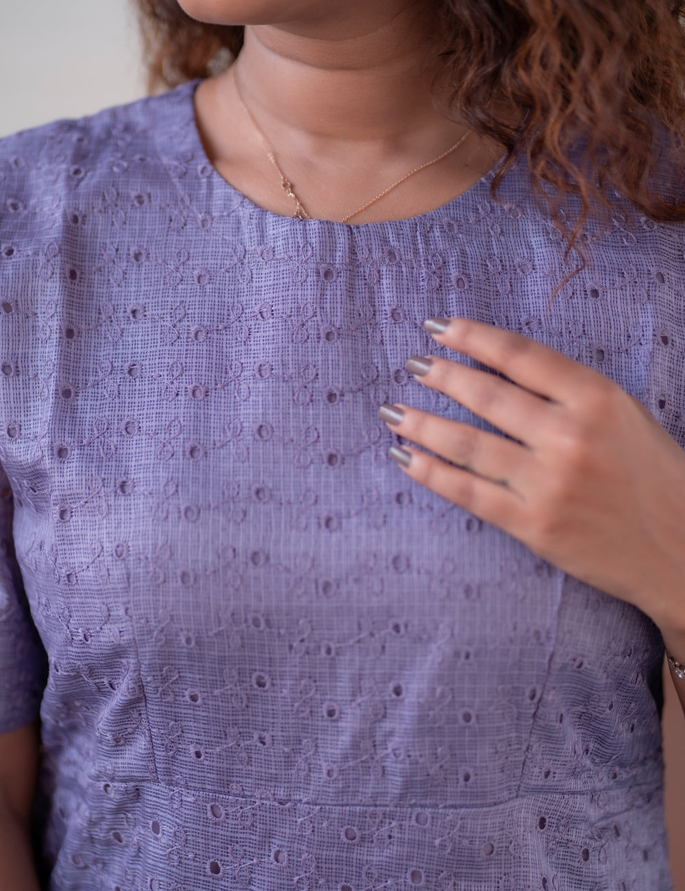 LAVENDER HAKOBA NAYRA A-LINE MAXI DRESS