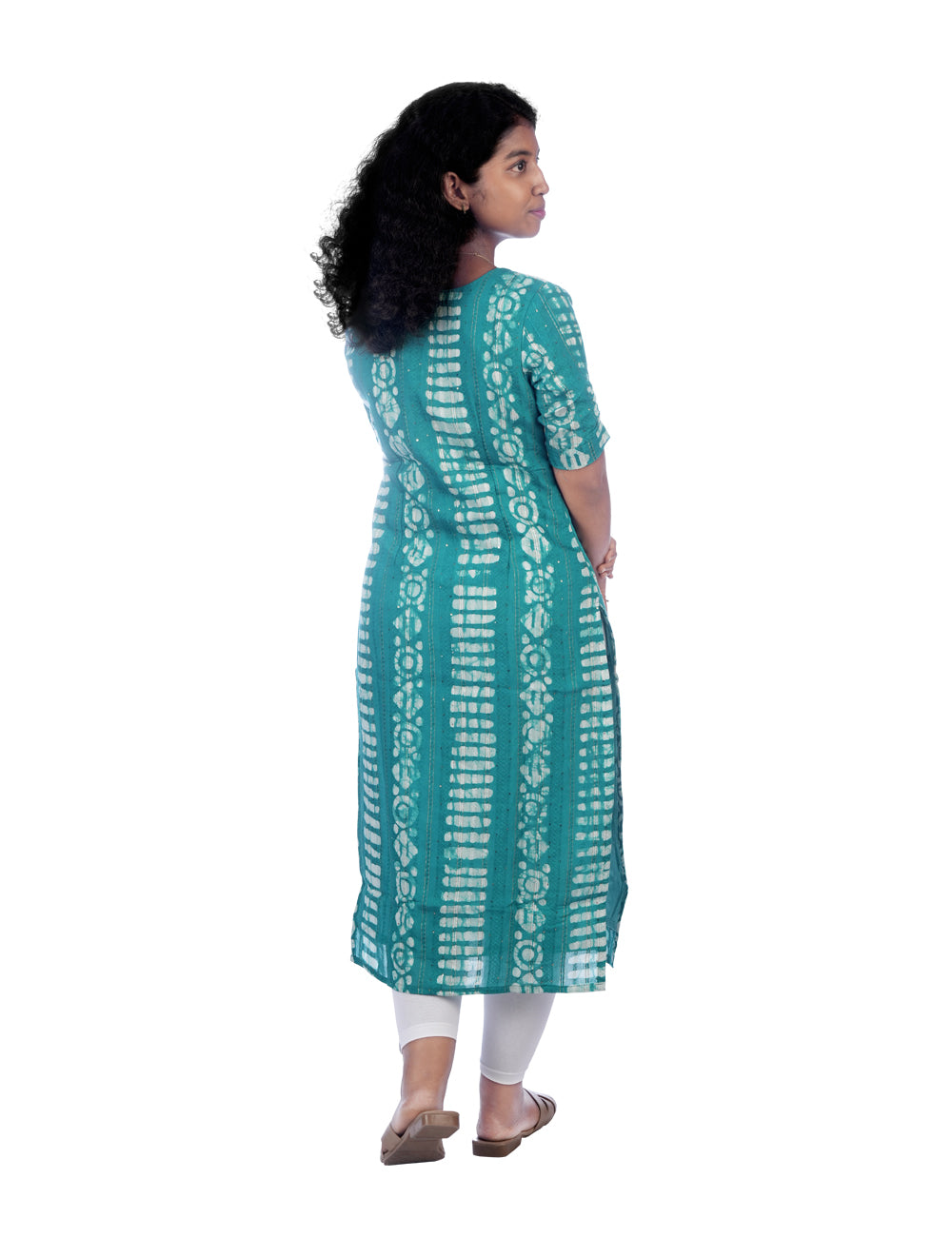 GREEN BATIK PRINTED SIRIN STRAIGHT KURTI