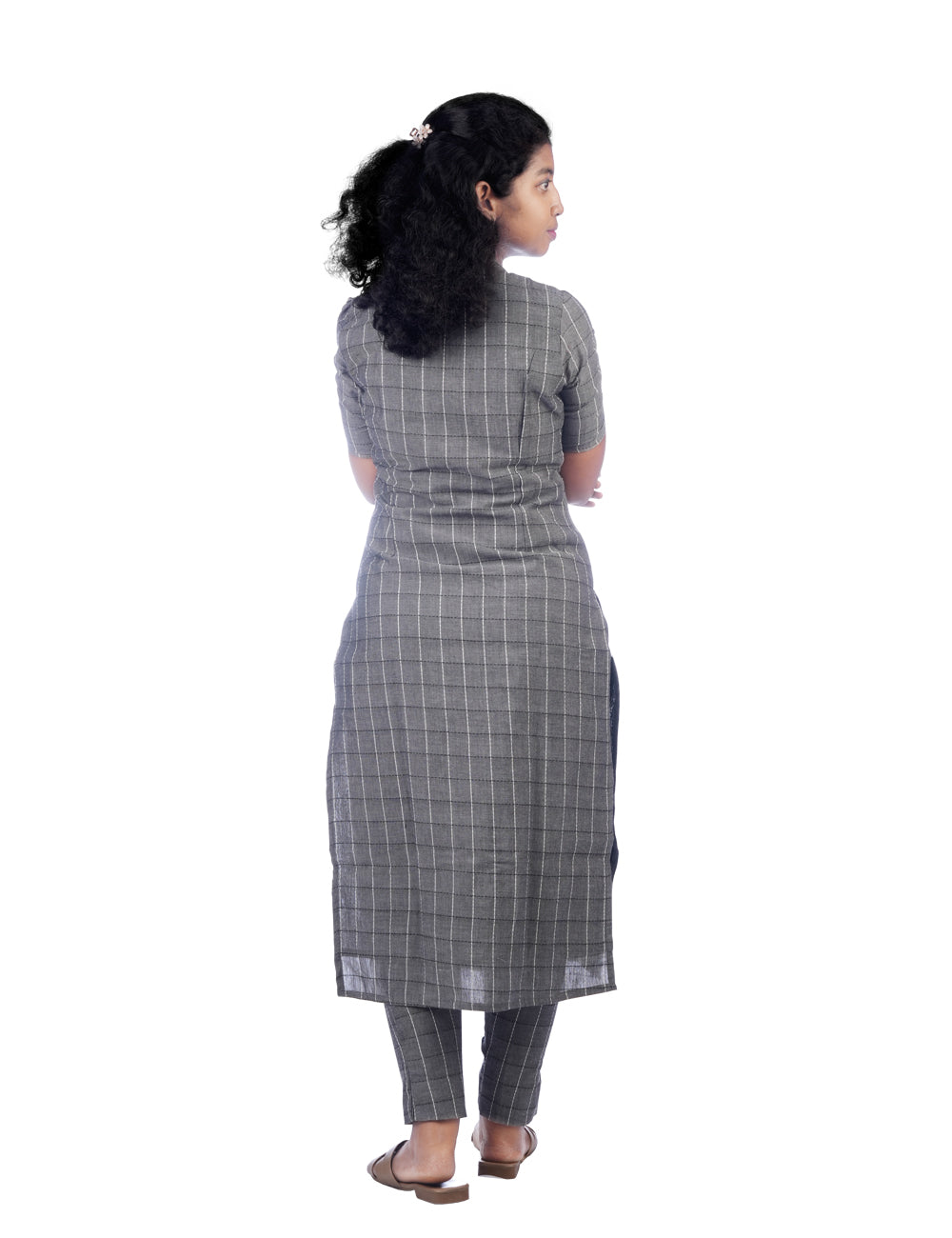 GREY CHECKED SMERA CO-ORD SET