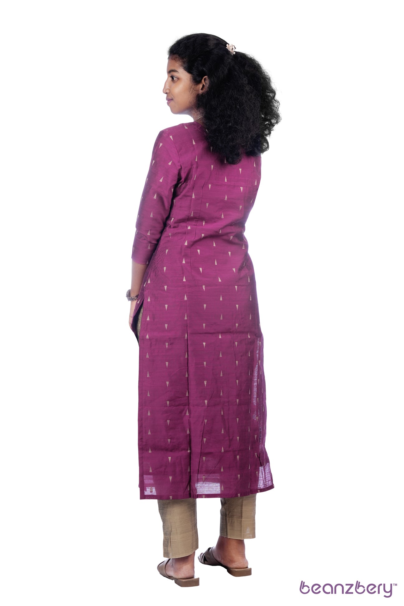 MAGENTA RAWSILK AARNI KURTA SET 2PC