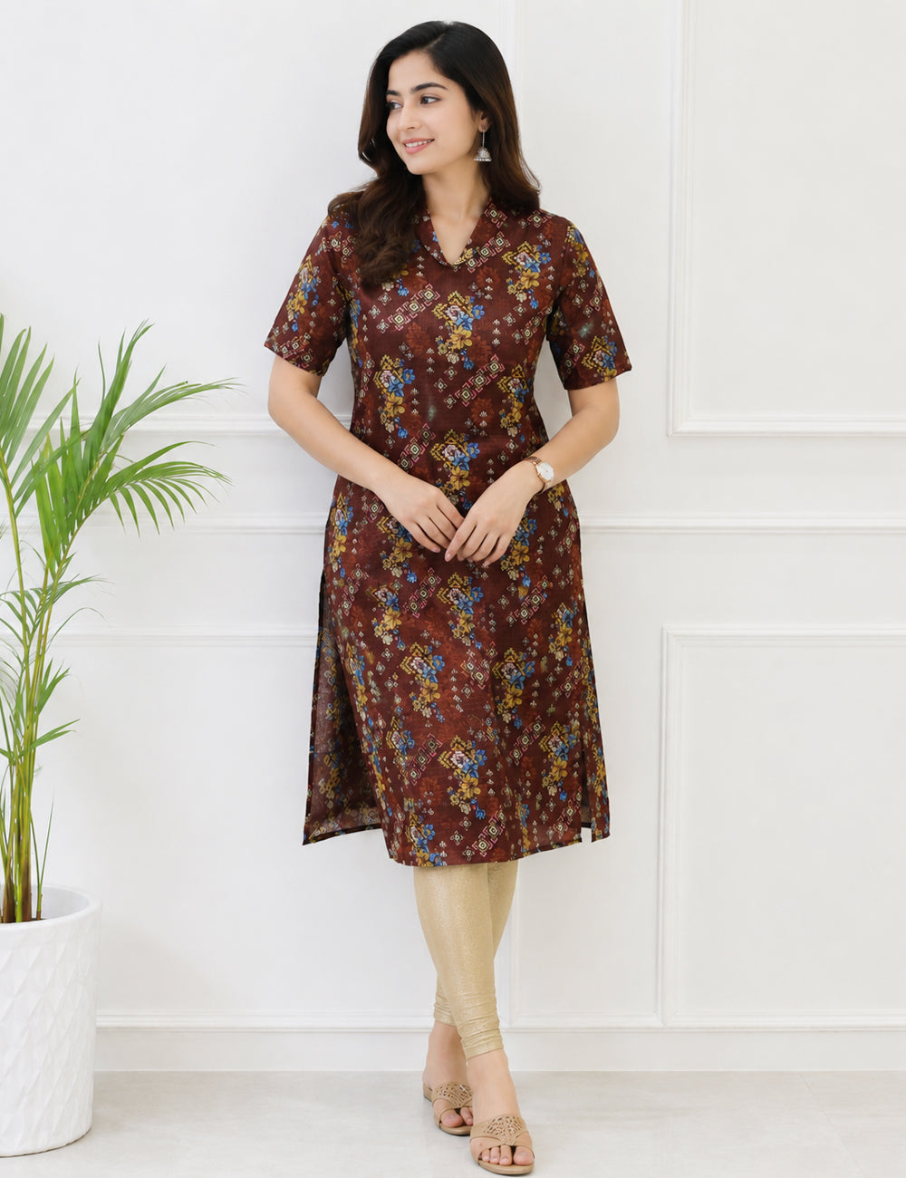 COFFEE BROWN KOTA KURTI