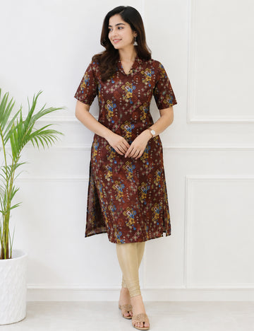 COFFEE BROWN KOTA KURTI