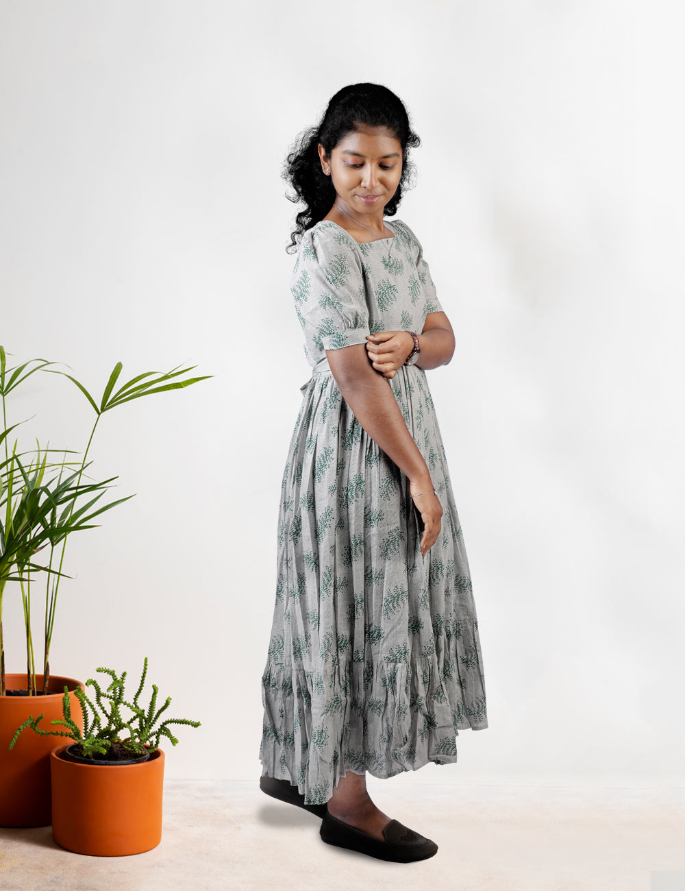 GREY DIANA LINEN  MAXI / DRESS