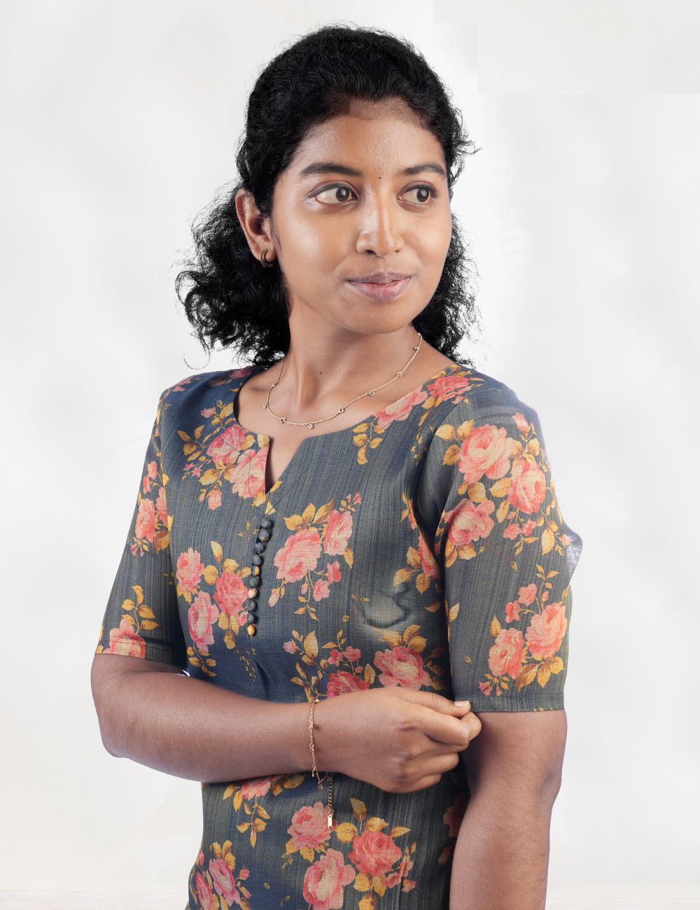 GREY GOLDSILK TISYA KURTI