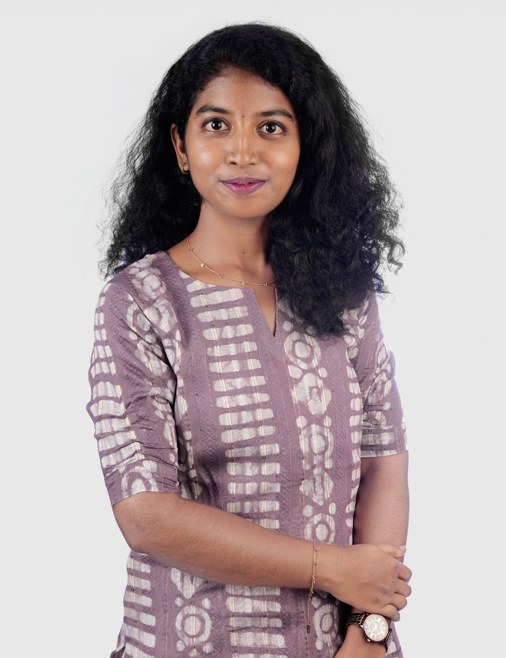 LAVENDOR BATIK PRINTED RASHMI STRAIGHT KURTI