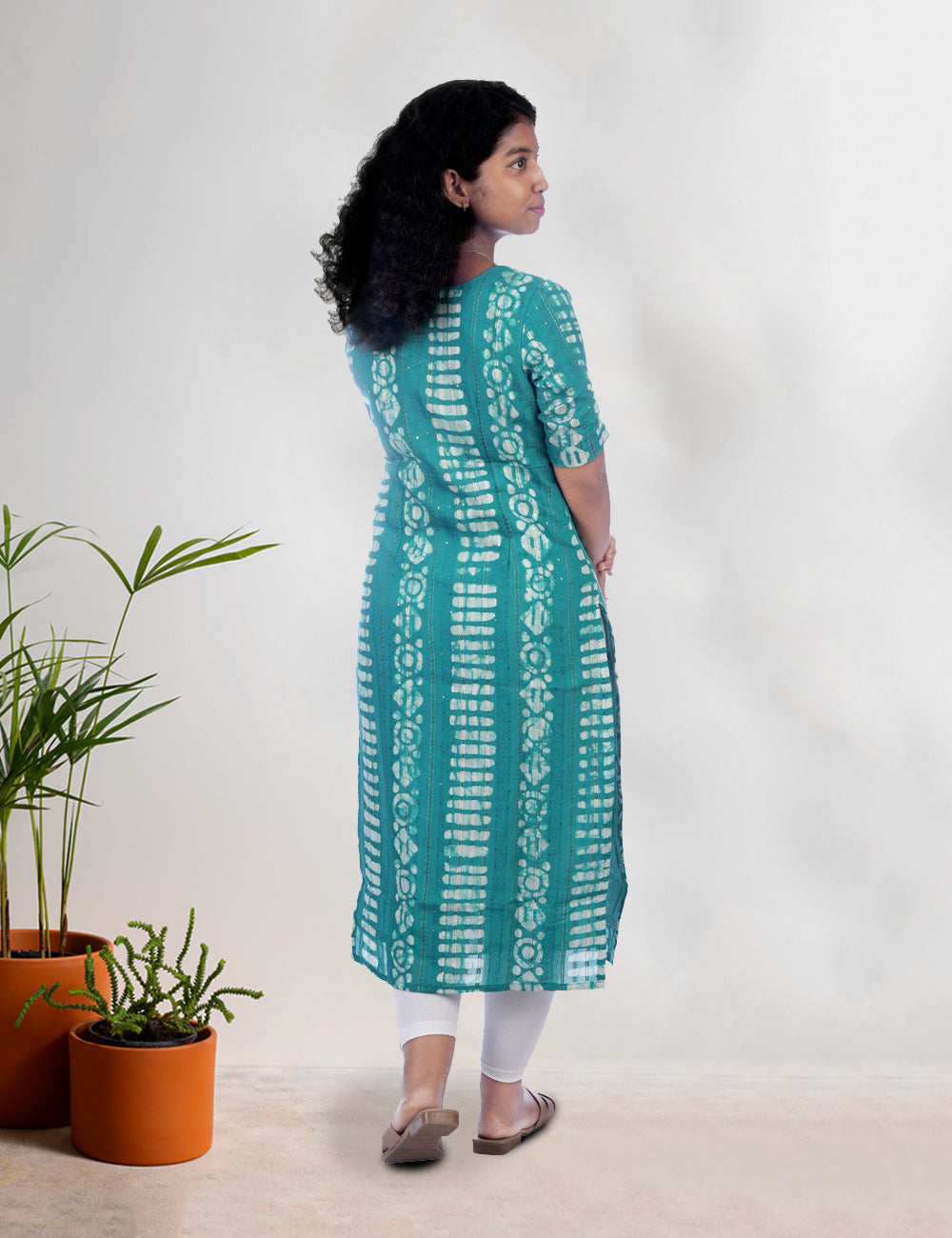 GREEN BATIK PRINT SIRIN STRAIGHT KURTI
