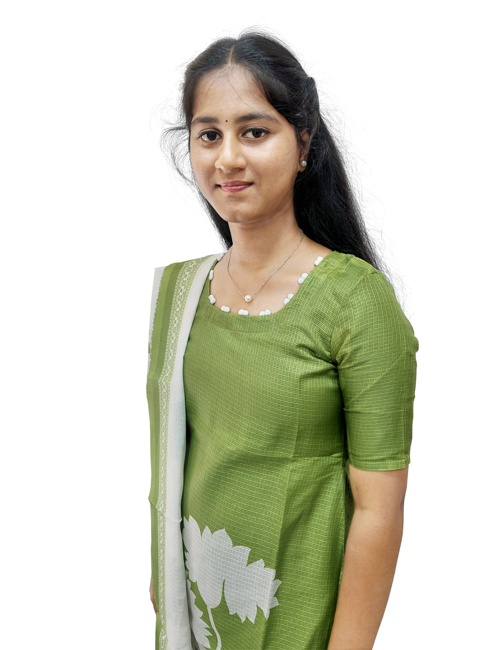 Green Kota Floral 3-Piece Kurti Set